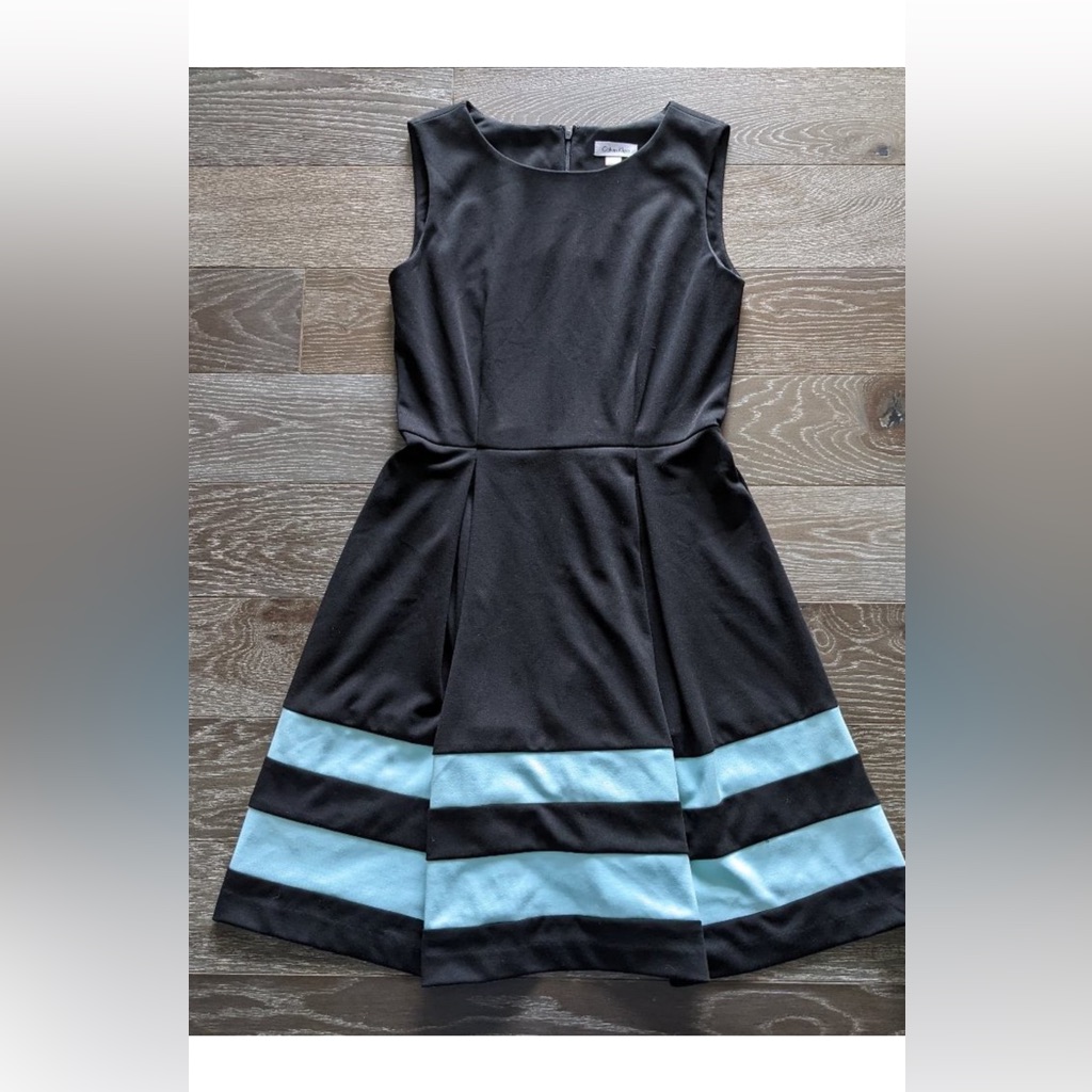 Calvin Klein Women's Pleated Fit & Flare Sheath Dress Size 6
